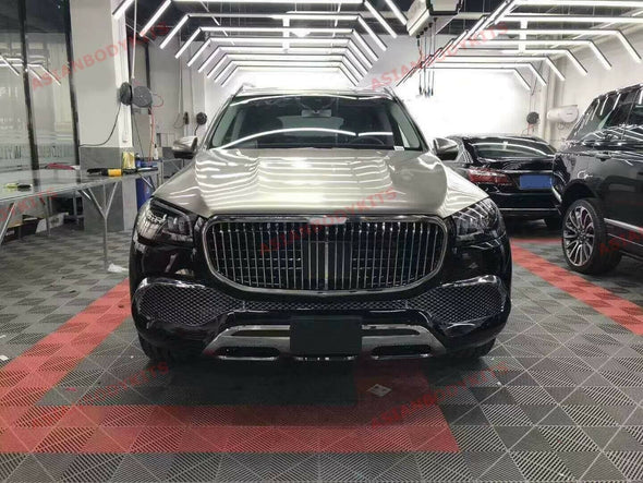 Body kit for Mercedes Benz GLS X167 GLS Maybach 2020+ Set include:  Front bumper assembly Front grille Front fender flares Rear fender flares Rear bumper assembly Material: ABS plastic  NOTE: Professional installation is required  SHIPPING NOTE: WE SHIP WORLDWIDE to LOCAL INTERNATIONAL AIRPORT only!!! NOT DOOR TO DOOR