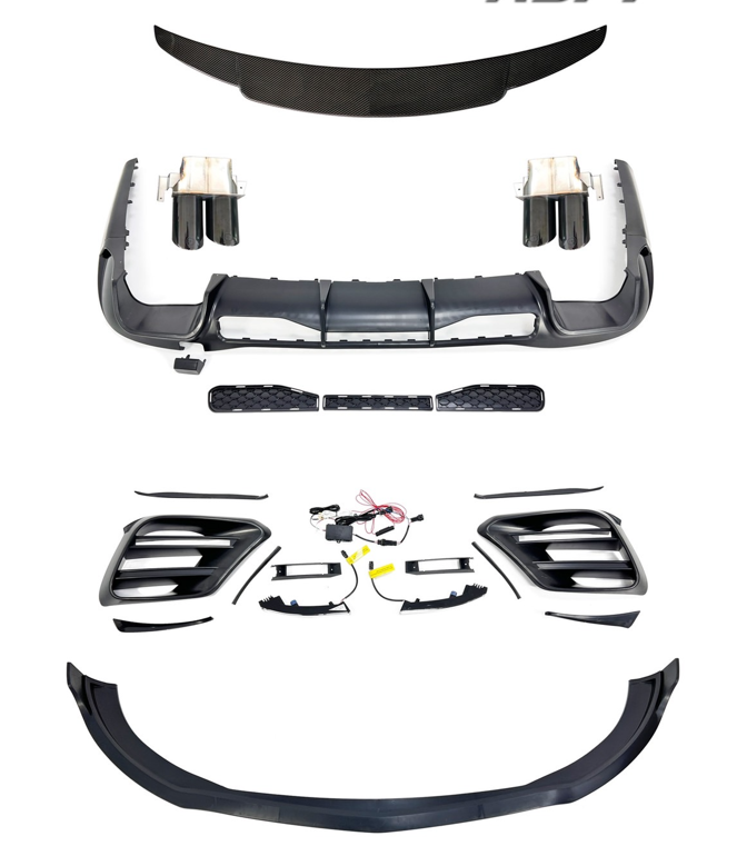 BODY KIT for MERCEDES BENZ S-Class W223 2021+ FRONT LIP SPLITTERS REAR DIFFUSER EXHAUST TIPS SPOILER