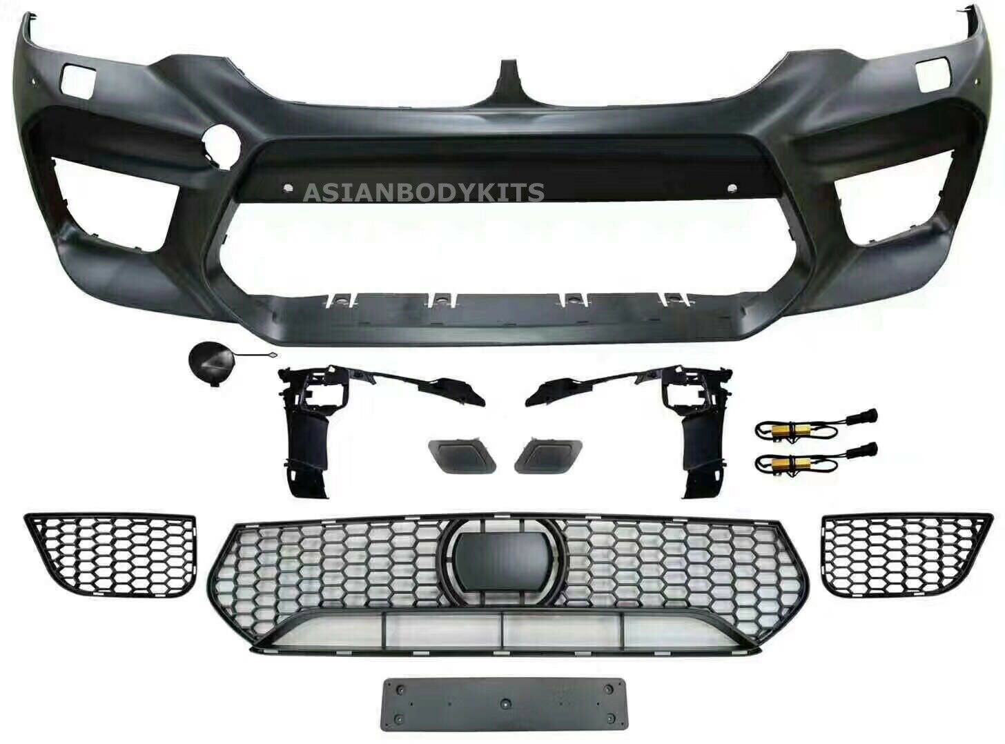 M5 BODY KIT for BMW 5-SERIES G30 FRONT BUMPER REAR DIFFUSER  Set includes: Front Bumper with mesh, fake radar cover and PDC holes Rear Diffuser