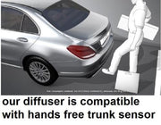 for Benz E class W213 E63 REAR DIFFUSER with tips (fits hands free trunk)