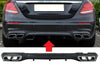 for Benz E class W213 E63 REAR DIFFUSER with tips (fits hands free trunk)