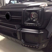 for Benz G Class W463 Black Headlights BI xenon + Black LED DRL HELLA B-style