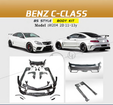 BS style Body kit for Mercedes Benz C-class W204 2011 - 2013 Coupe