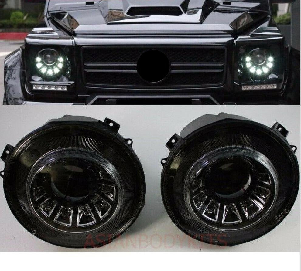 for Mercedes Benz G-class W463 Black LED HEADLIGHTS 2007 - 2017 G63 G55 G550