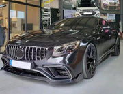 CARBON BODY KIT for MERCEDES BENZ S63 COUPE C217 2018 - 2021  Set includes:  Front Lip Front Bumper Air Vents Rear Bumper Canards Rear Diffuser Rear Wing Spoiler