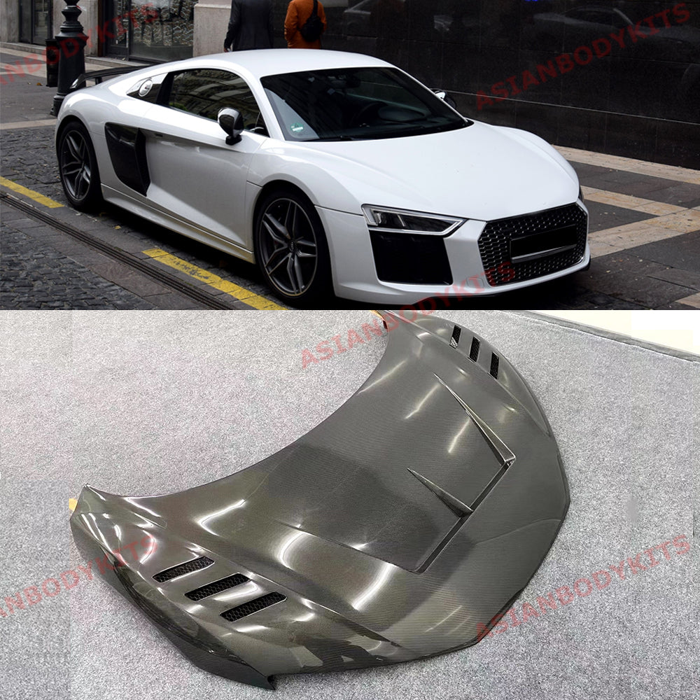 CARBON FIBER HOOD BONNET FOR AUDI R8 4S 2015 - 2019 – Forza Performance ...