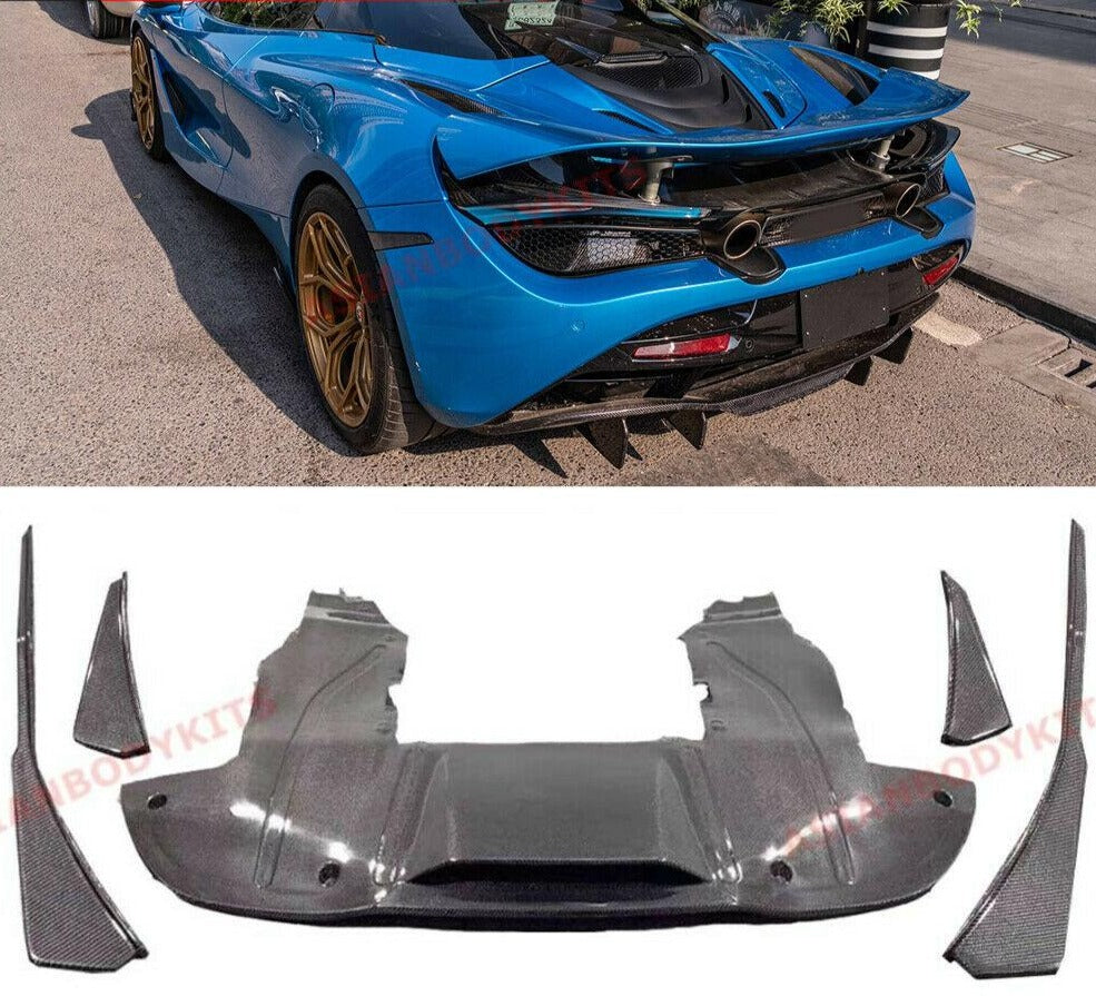 DRY CARBON FIBER REAR DIFFUSER for MCLAREN 720S 2017 - 2023 custom fit ...