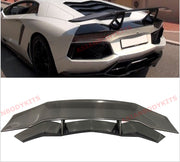 Carbon Fiber Rear Wing Spoiler For Lamborghini Aventador LP700 2011-2015  Set include:  Rear Wing Spoiler Brackets  Base of Spoiler Material: Real Carbon Fiber  NOTE: Professional installation is required