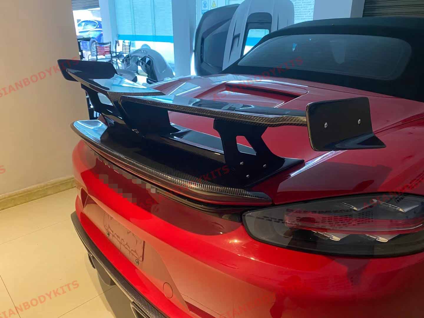 CARBON FIBER REAR WING SPOILER for PORSCHE 718 BOXSTER 982 2016+
