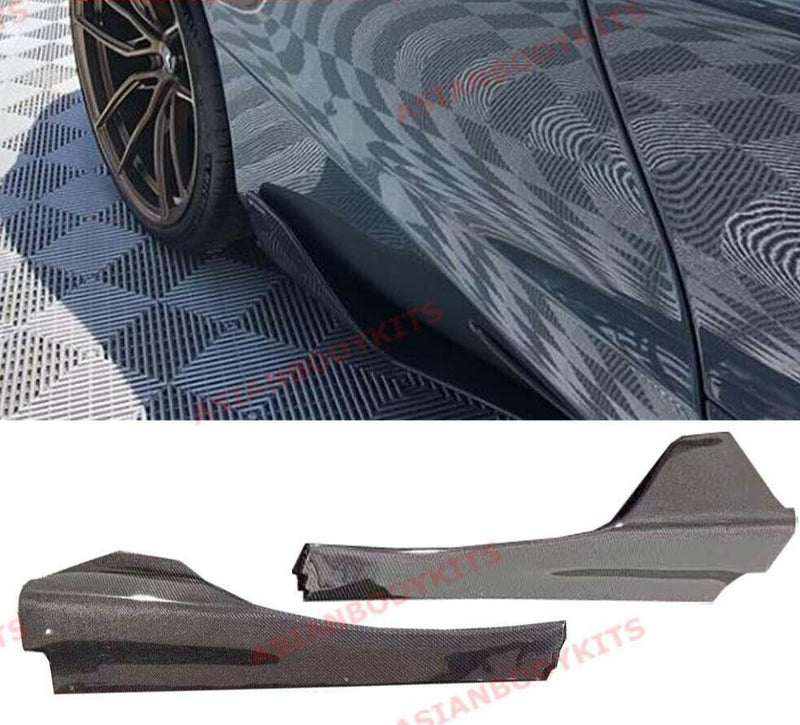 DRY CARBON FIBER SIDE SKIRTS ADD ONS for MCLAREN 720S 2017 - 2023