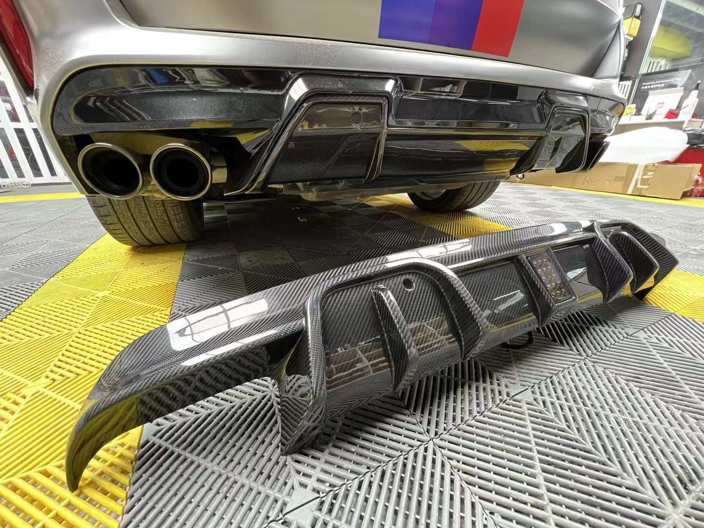 CARBON REAR DIFFUSER FOR BMW X5M G05/F95 X6M G06/F96 CUSTOM FIT FORZA ...