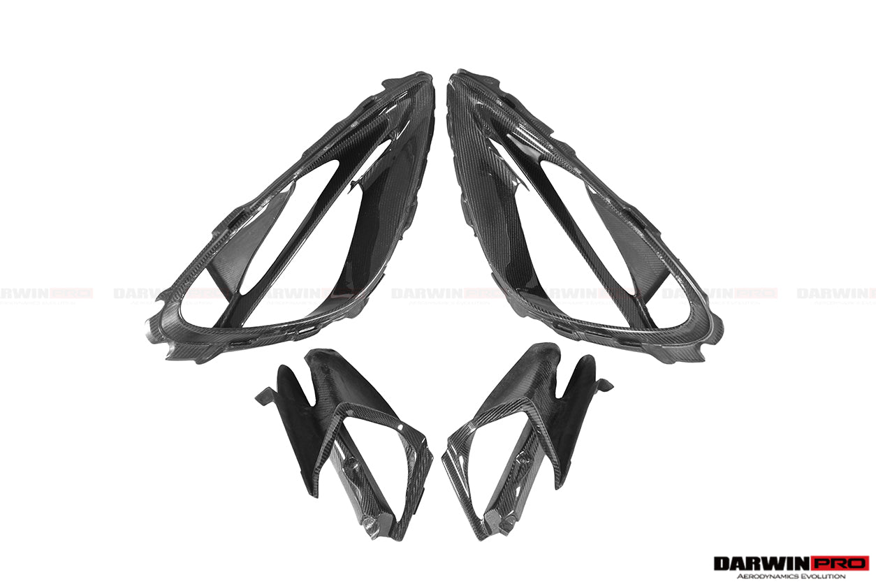 2017-2020 McLaren 720s Dry Carbon Fiber Headlight Inserts Tim Replacement