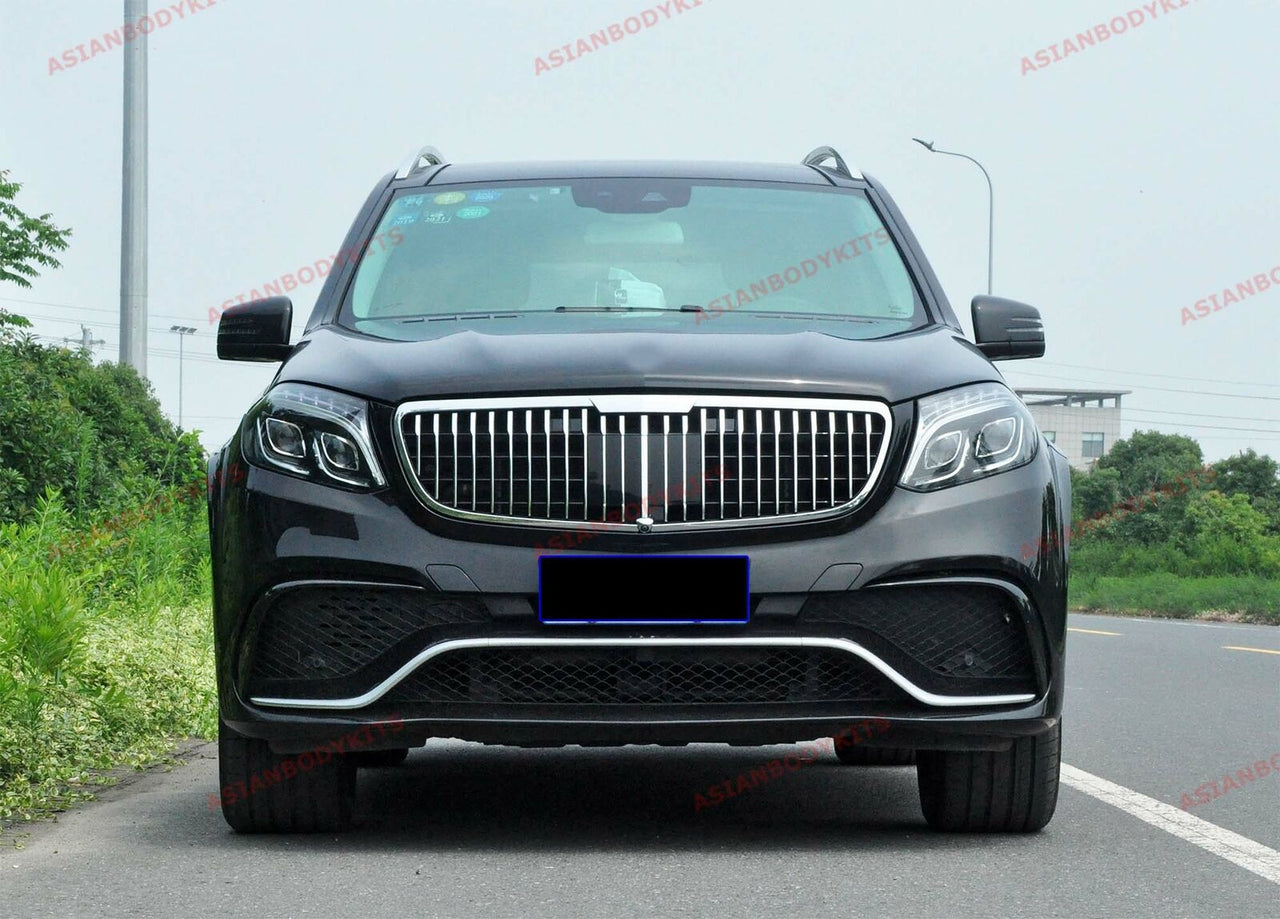 CHROME FRONT GRILLE for MERCEDES BENZ GLS X166 2015 - 2019 MAYBACH STYLE

Set includes:

Grille

Material: Plastic ABS

Color: Gloss Black

Note: Professional installation is required