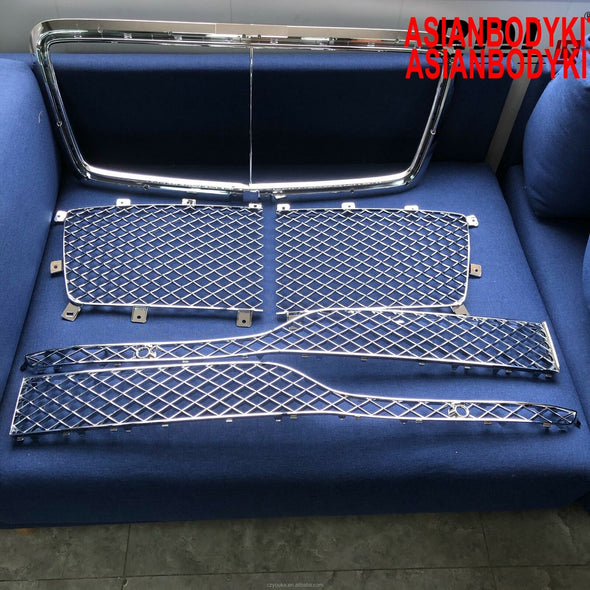 CHROME FRONT GRILLE SIDE MESH LOWER MESH for BENTLEY BENTAYGA 2015 - 2020