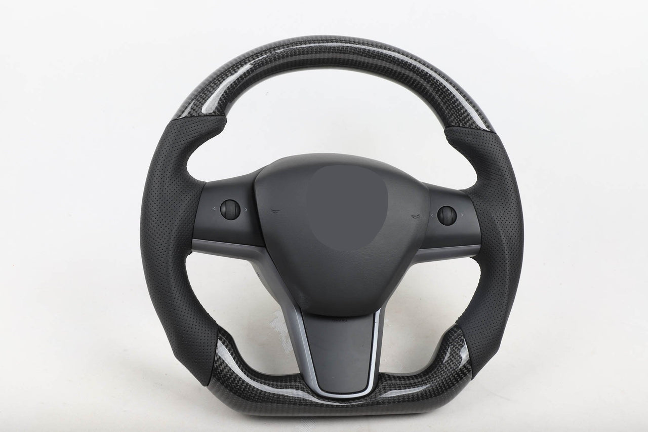 CUSTOM CARBON STEERING WHEEL for Tesla model 3 X Y S