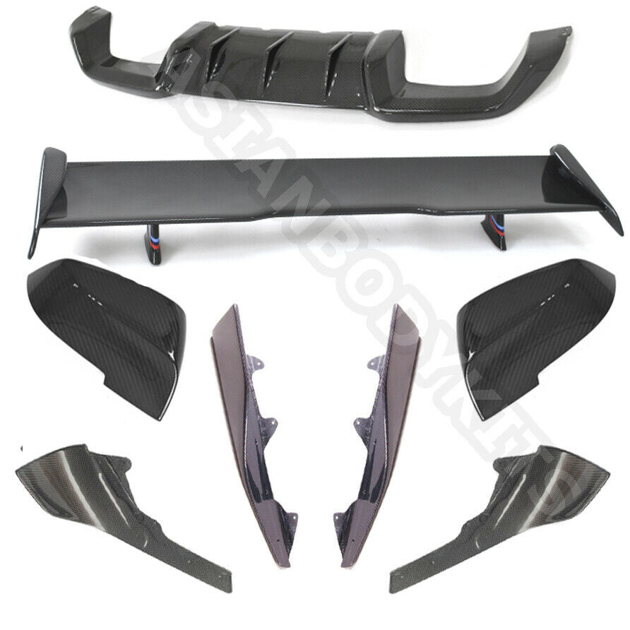 Carbon Bodykit for BMW M2 F87 side splitters mirrors spoiler diffuser