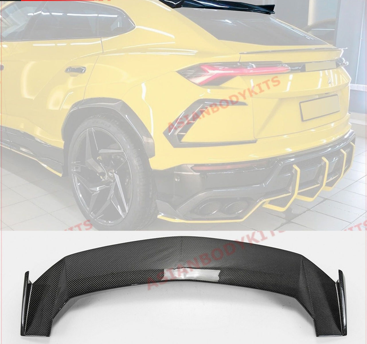 CARBON ROOF SPOILER for LAMBORGHINI URUS 2018+  Set includes:  Roof Spoiler