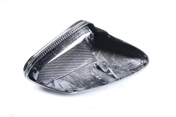 Carbon Fiber Side Mirror Cover for Porsche Taycan  Set include:   Mirror cover Material: Dry carbon fiber  Production time: 14 days