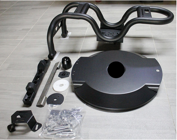 Carbon SPARE TIRE WHEEL HOLDER Carrier For Mercedes-Benz W464 W463A G Class 4x4 G550 G500 G400d G63 AMG   Set include:  Gloss Carbon fiber cover cap Bracket holder Bracket for the rear door*  PRODUCTION TIME: 7 days  Material: 100% Real Gloss Carbon Fiber and steel. If you want MATTE carbon, contact us  NOTE: VERY PROFESSIONAL INSTALLATION IS REQUIRED.   *Drilling rear door is required. Drilling of door hinges required.