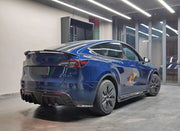 Forza Carbon Body Kit Design for Tesla Model Y  Set includes:  Front lip Side skirts  Rear diffuser Rear spoiler