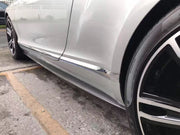 CARBON FIBER BODY KIT FOR BENTLEY CONTINENTAL GT V8 W12 2011-2015

Set includes:
Carbon Front lip
Carbon Side skirts addon
Carbon Rear diffuser.&nbsp;

Material:&nbsp;&nbsp;Carbon Fiber.&nbsp;

Note: Professional installation is required. Cutting of rear bumper light bracket is required. Sometimes need cut new diffuser locally to clear the rear suspension. Carbon rear diffuser available in two types: for V8 and W12 engines. Please specify your engine type when placing an order.