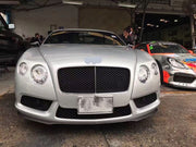 CARBON FIBER BODY KIT FOR BENTLEY CONTINENTAL GT V8 W12 2011-2015

Set includes:
Carbon Front lip
Carbon Side skirts addon
Carbon Rear diffuser.&nbsp;

Material:&nbsp;&nbsp;Carbon Fiber.&nbsp;

Note: Professional installation is required. Cutting of rear bumper light bracket is required. Sometimes need cut new diffuser locally to clear the rear suspension. Carbon rear diffuser available in two types: for V8 and W12 engines. Please specify your engine type when placing an order.
