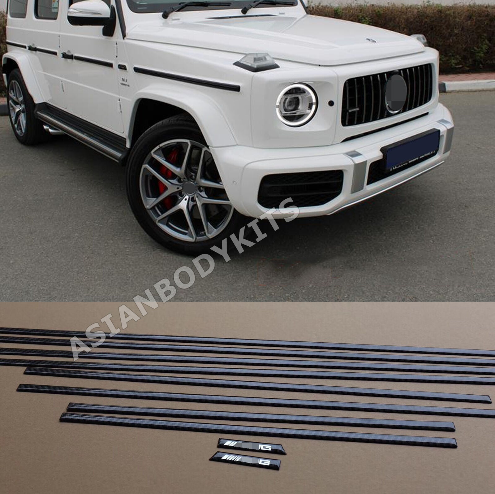 Carbon side molding for Mercedes Benz G class W463A W464 G500 G550 G63 2018+
