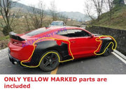 WIDE FENDER FLARES for CHEVROLET CAMARO 2016 - 2018  Set includes:  Front and Rear Fender Flares