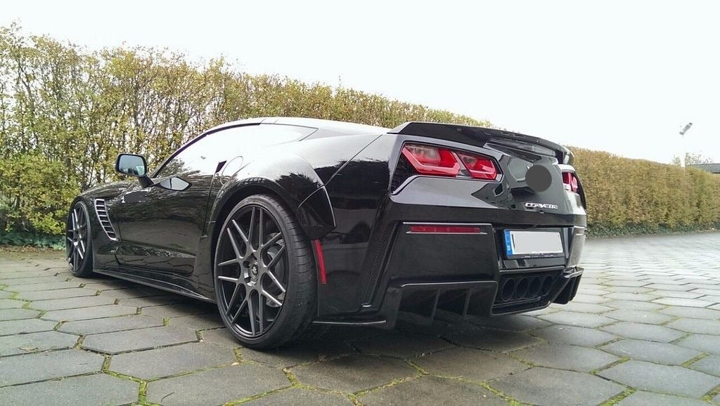 WIDE BODY KIT for CHEVROLET CORVETTE C7 STINGRAY 2017 - 2019   Set includes:  Front Bumper Front Canards Front Fenders Side Skirts Rear Fender Flares Rear Diffuser