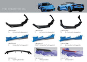 BODY KIT for CHEVROLET CORVETTE C7 STINGRAY 2014 - 2019   Set includes:  Front lip Side Skirts Rear Spoiler