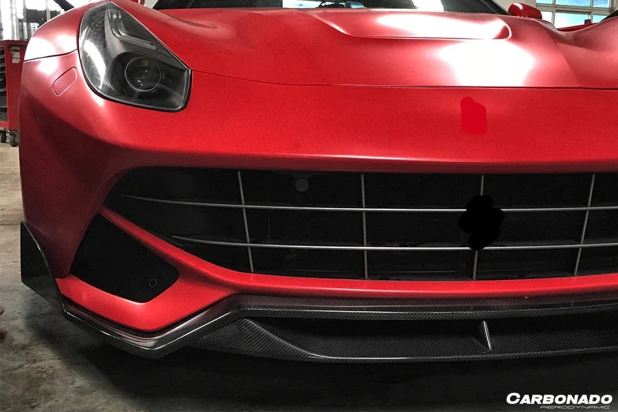 DC Style Carbon Fiber Front Lip for 2012-2017 Ferrari F12 Berlinetta 