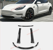 DRY CARBON BODY KIT for TESLA model 3 VRS FRONT LIP SIDE SKIRTS DIFFUSER