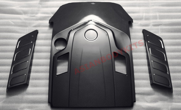 DRY CARBON FIBER ENGINE COVERS KIT for MERCEDES BENZ W463A W464 G500 G550 2018+
