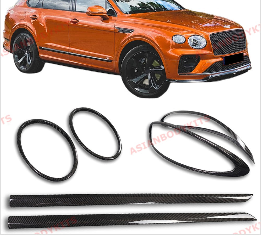 DRY CARBON FIBER EXTERIOR TRIM KIT COVERS for BENTLEY BENTAYGA 2020+