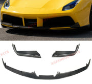 DRY CARBON FIBER FRONT LIP SPLITTERS for FERRARI 488 GTB Spyder