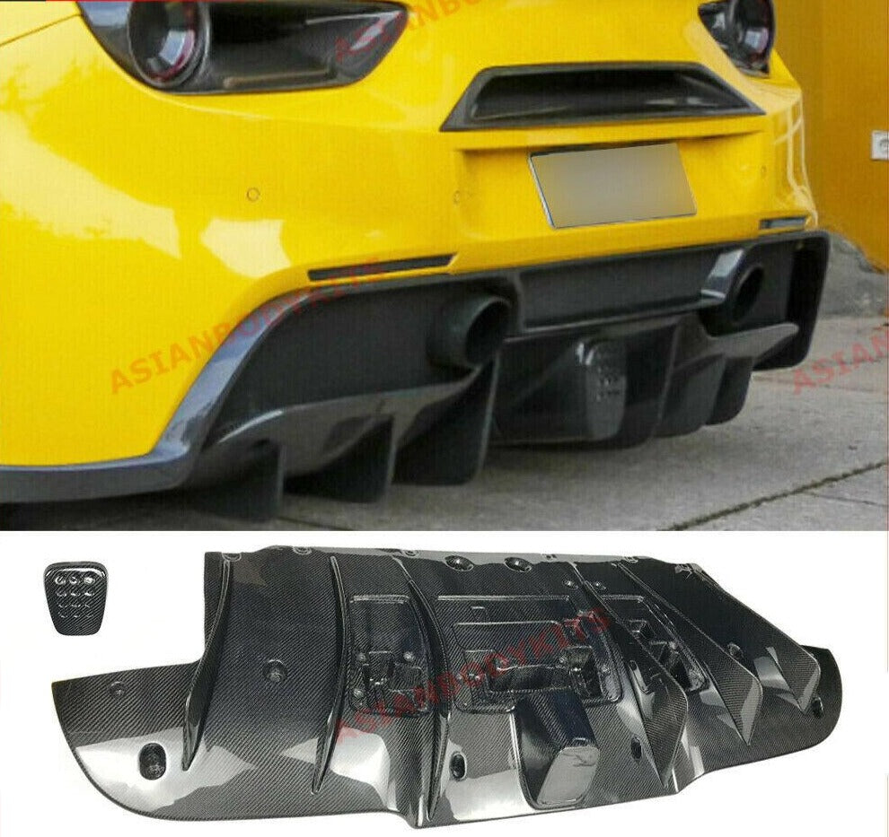 FERRARI 488 GTB Spyder DRY CARBON FIBER REAR DIFFUSER