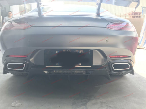 DRY CARBON FIBER REAR DIFFUSER for MERCEDES BENZ AMG GT S C190 R190 2015 - 2018