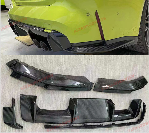 DRY CARBON FIBER REAR DIFFUSER for BMW M4 G82 2021+