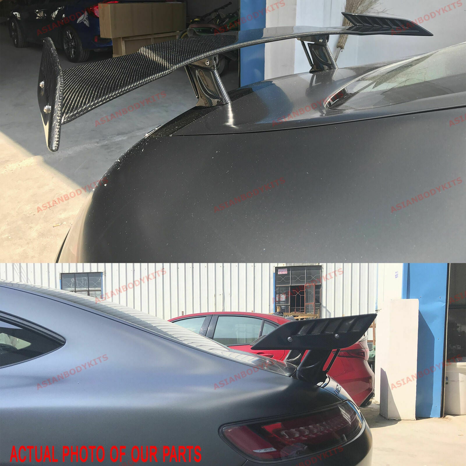 DRY CARBON FIBER REAR SPOILER for MERCEDES BENZ AMG GT S C190 2015 - 2018