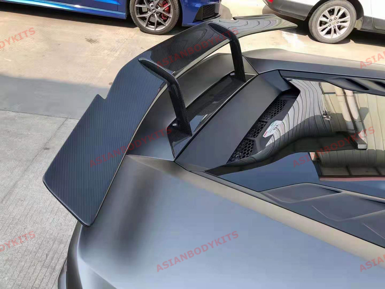 DRY CARBON FIBER REAR SPOILER WING for LAMBORGHINI HURACAN EVO COUPE SPYDER 19+