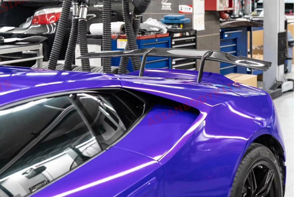 DRY CARBON FIBER REAR SPOILER WING for LAMBORGHINI HURACAN EVO COUPE SPYDER 19+