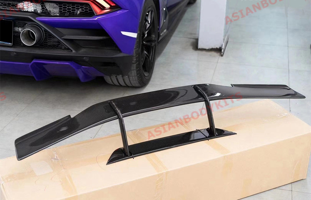 DRY CARBON FIBER REAR SPOILER WING for LAMBORGHINI HURACAN EVO COUPE SPYDER 19+
