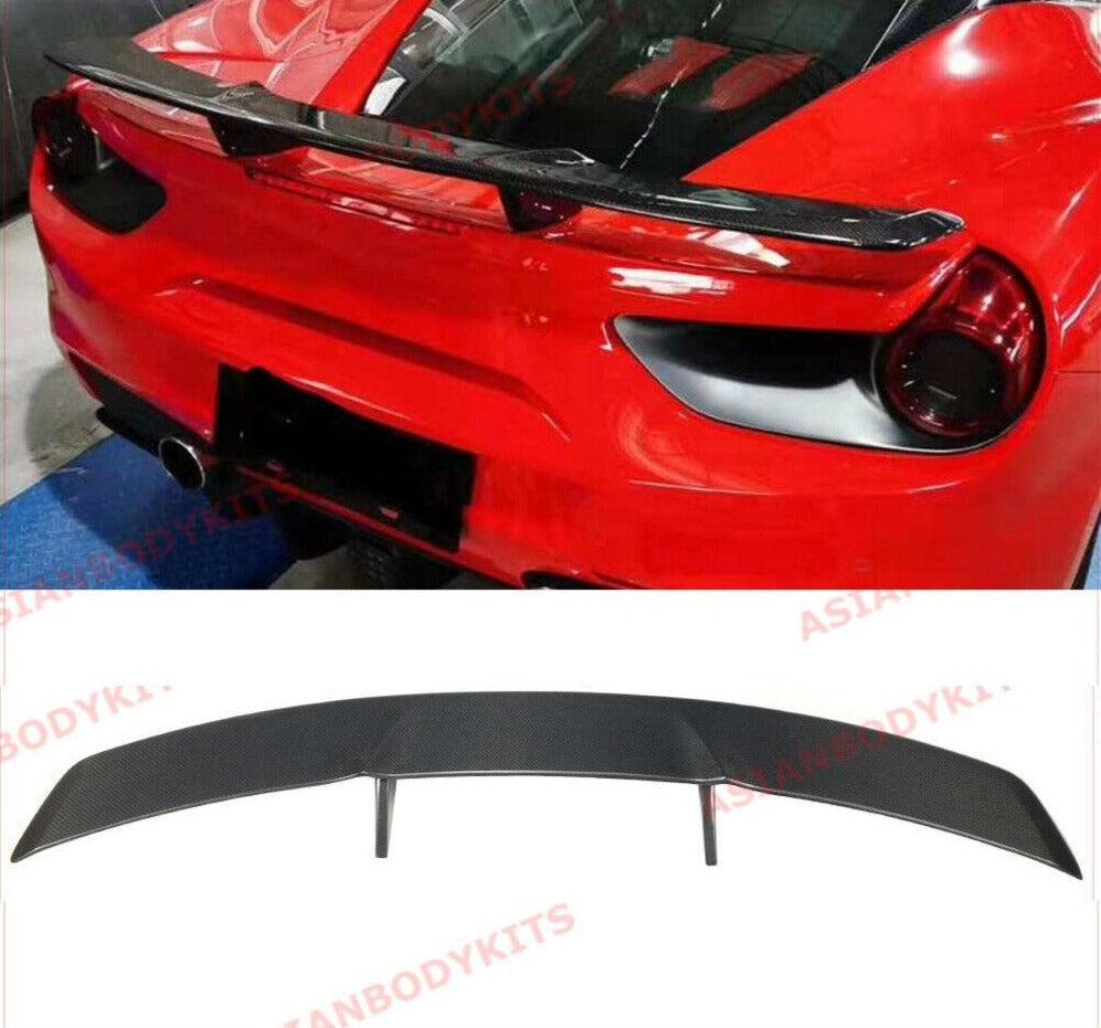 DRY CARBON FIBER REAR WING SPOILER for FERRARI 488 GTB Spyder 2015 - 2019