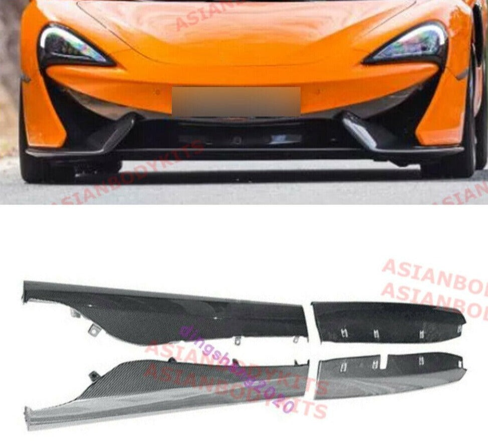 DRY CARBON FIBER SIDE SKIRTS ADDONS for MCLAREN 540C 570GT 570S