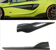 DRY CARBON FIBER SIDE SKIRTS for MCLAREN 540C 570GT 570S 600LT Style 2015 - 2020