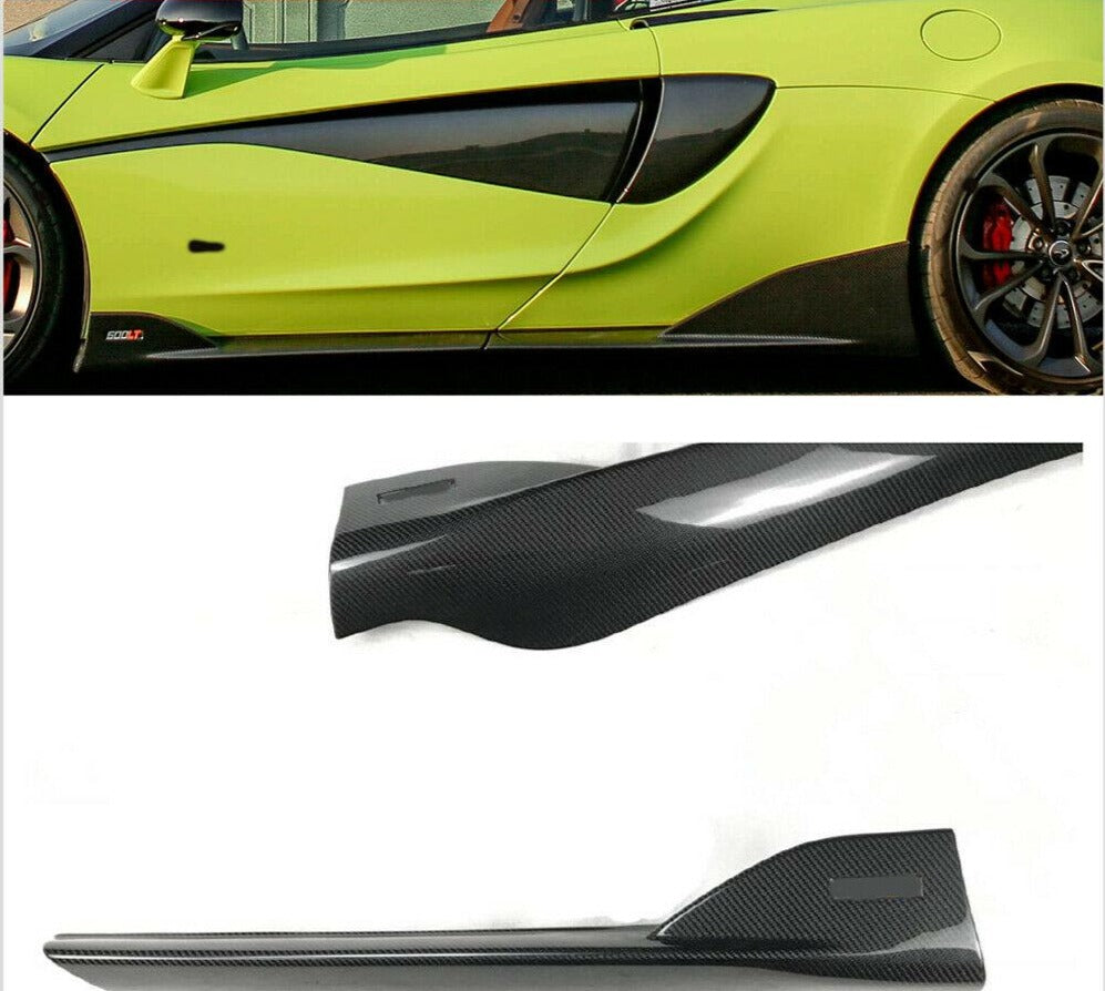DRY CARBON FIBER SIDE SKIRTS for MCLAREN 540C 570GT 570S 600LT Style 2015 - 2020