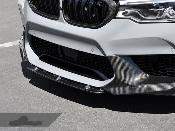 Dry Carbon Center Front Lip For BMW M5 F90 2017-2020  Set Include:  Center Front Lip Material: Dry Carbon  NOTE: Professional installation is required.