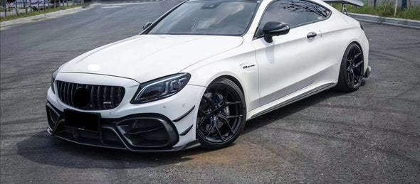 DarwinPro Carbon Body Kit For Mercedes Benz C63 AMG Coupe W205 2015-2018  Set include:   Front Bumper Canards Side Skirts Rear Bumper  Trunk Spoiler Front Grille Logo Cover  MATERIAL: Carbon