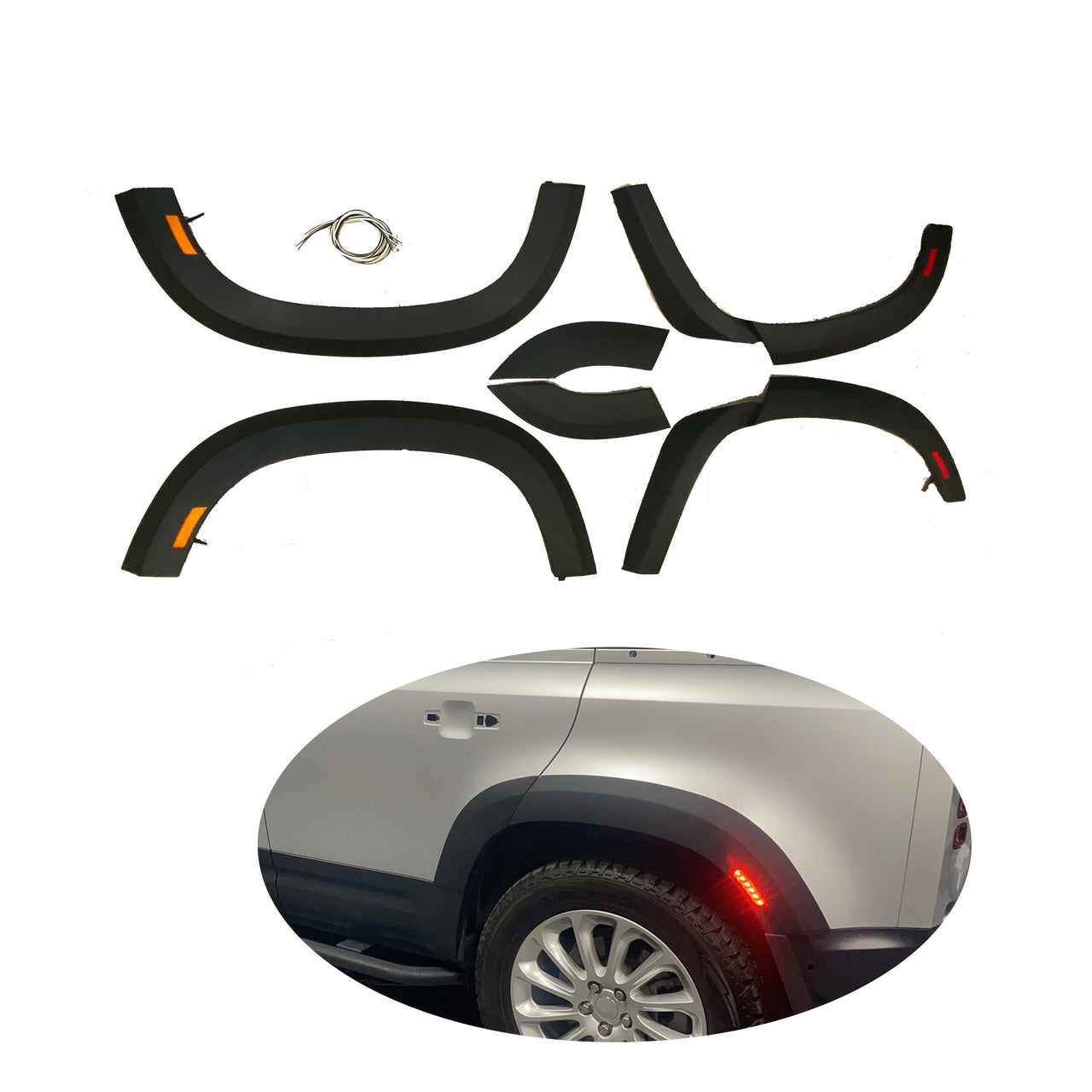 FENDER FLARES with SIDE MARKS for LAND ROVER DEFENDER L663 110 2020+