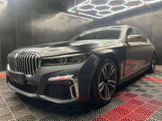 CONVERSION BODY KIT FOR BMW 7 SERIES G12 2016 - 2019 UPGRADE to BMW 7 SERIES G12 FACELIFT 2020 - 2022

Set includes:

Front Bumper Assembly

Hood / Bonnet
Front Fenders
Front Grille
Headlights
Side Skirts
Rear Bumper Assembly
Tail Lights
Rear Diffuser with Exhaust tips

Material: Fiberglass

Note: Professional installation is required. Headlights fit only if you have led headlights, not laser